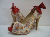 Peeptoe marfim flor