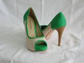 peeptoe verde com palha