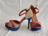 sandalia color block